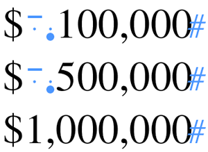 table data alignment